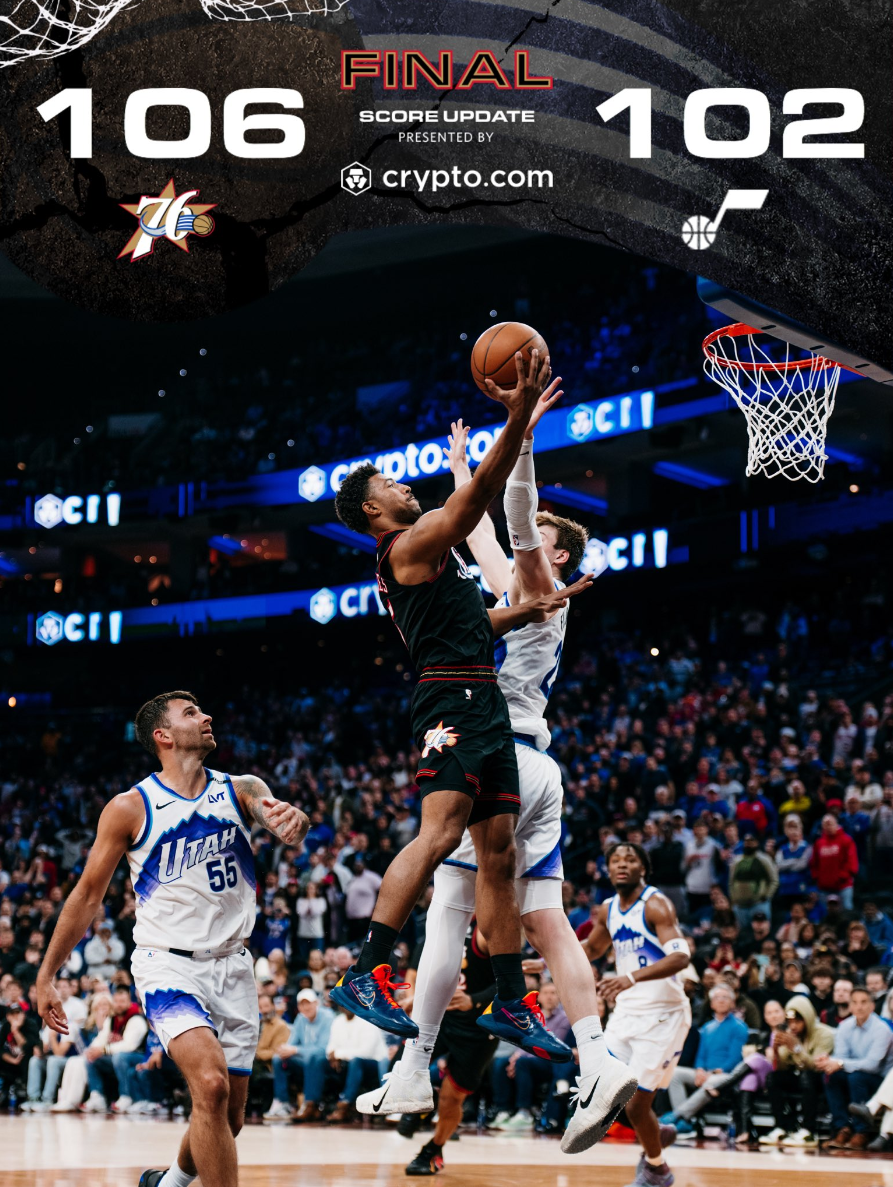 乔治替身是他？72万锋线背靠背轰42+17 赛场舞蹈引爆费城球馆