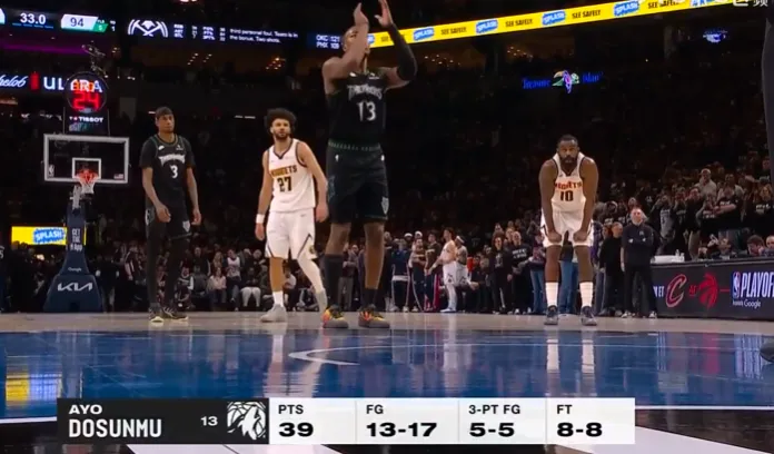 米乐M6-功臣！多森姆上罚球线两罚全中砍下41分，森林狼主场高喊MVP